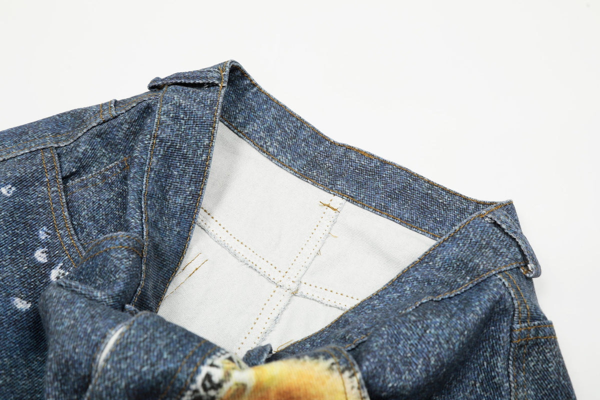 Madxmarx Gemstone Patch Wide-Leg Jeans