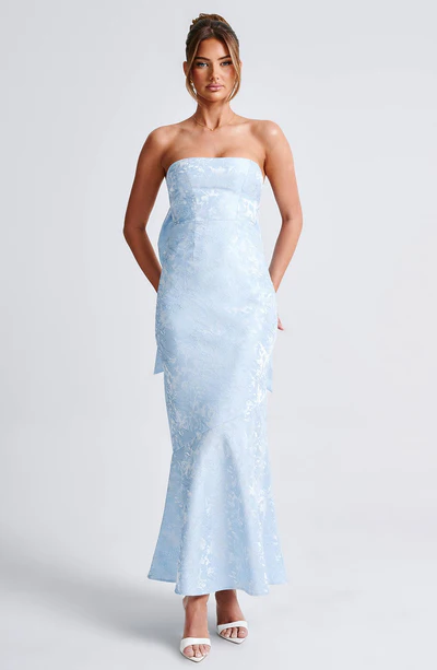 Ofertas especiales de graduación: vestido largo Blue Felicity