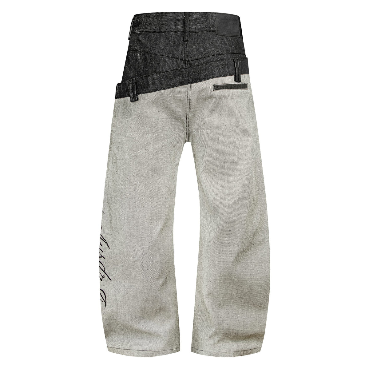 Madxmarx Asymmetric Layered Wide-Leg Jeans
