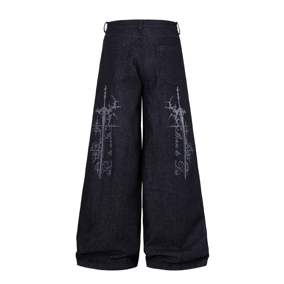 Madxmarx Gothic Cross Wide-Leg Jeans