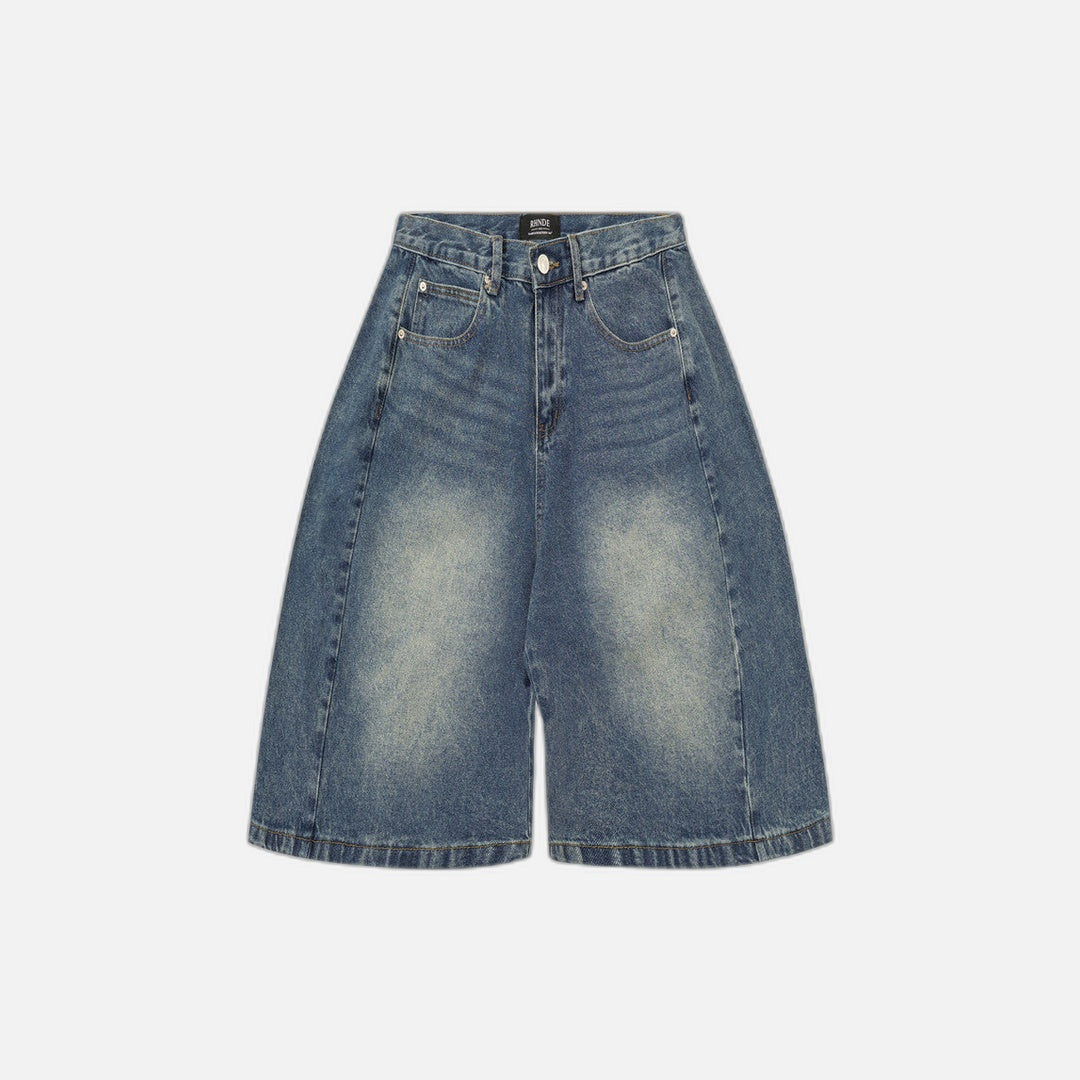 Vintage punk denim losse wijde broek