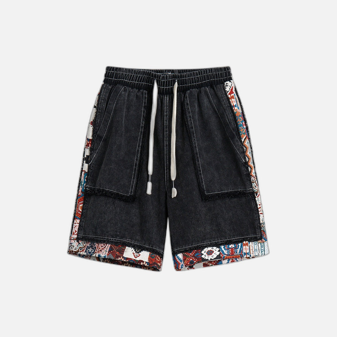 Shorts Reto de mezclilla lavada vintage
