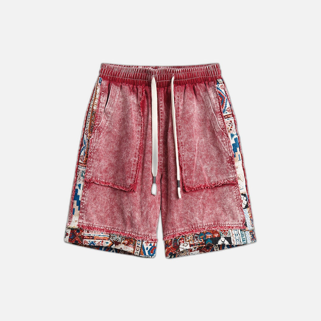 Shorts Reto de mezclilla lavada vintage