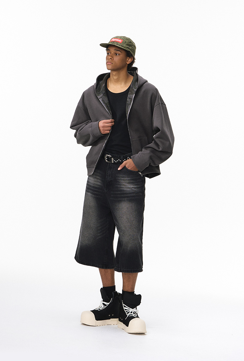 Camouflage Reversible Zippered Jacket
