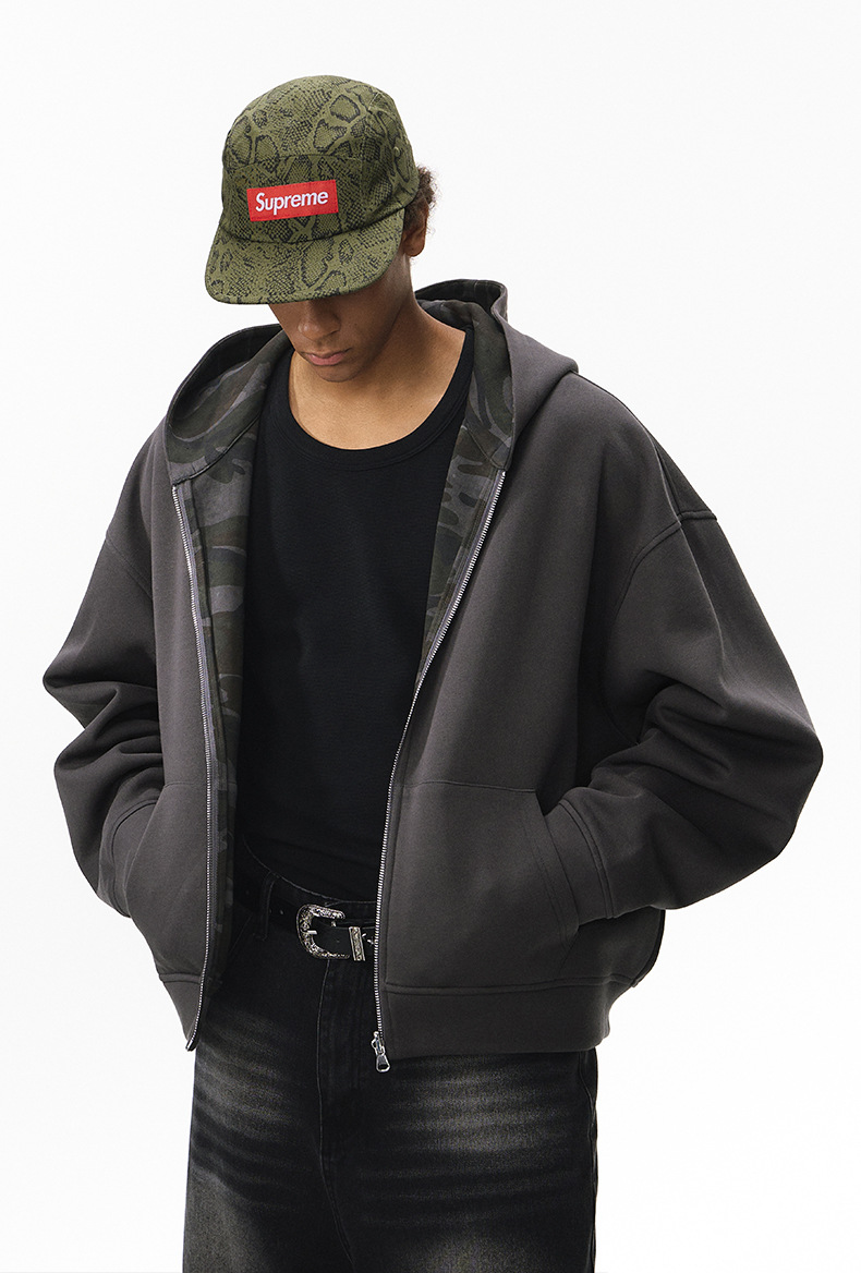 Camouflage Reversible Zippered Jacket