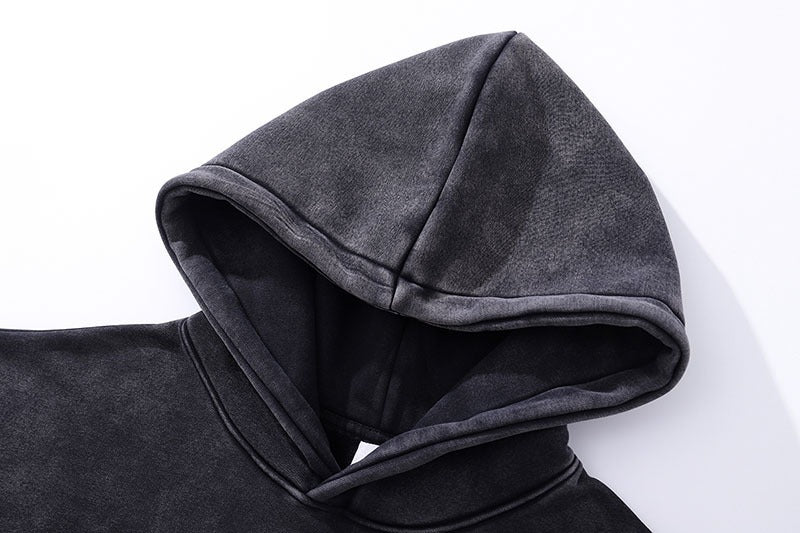 Black Skull Graphic Print Hoodie