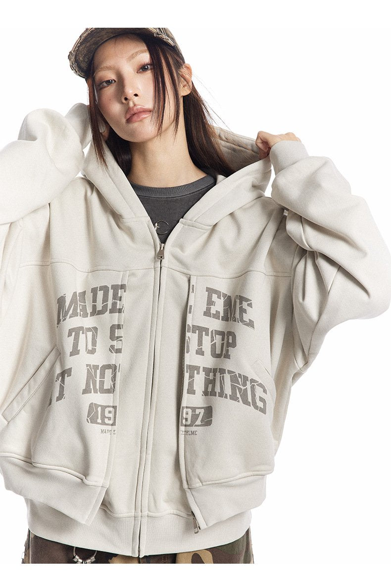 Motivational Zip-Up Hoodie