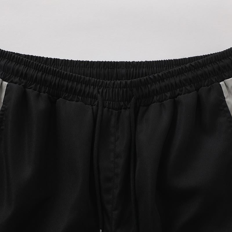 Contrast Color Drawstring Sports Shorts
