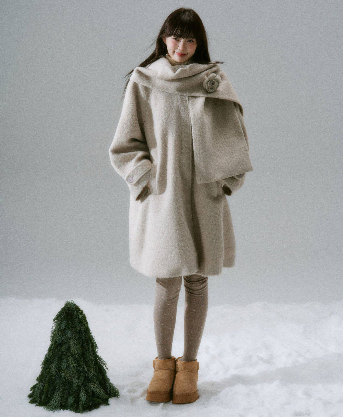Flower Accent Coat