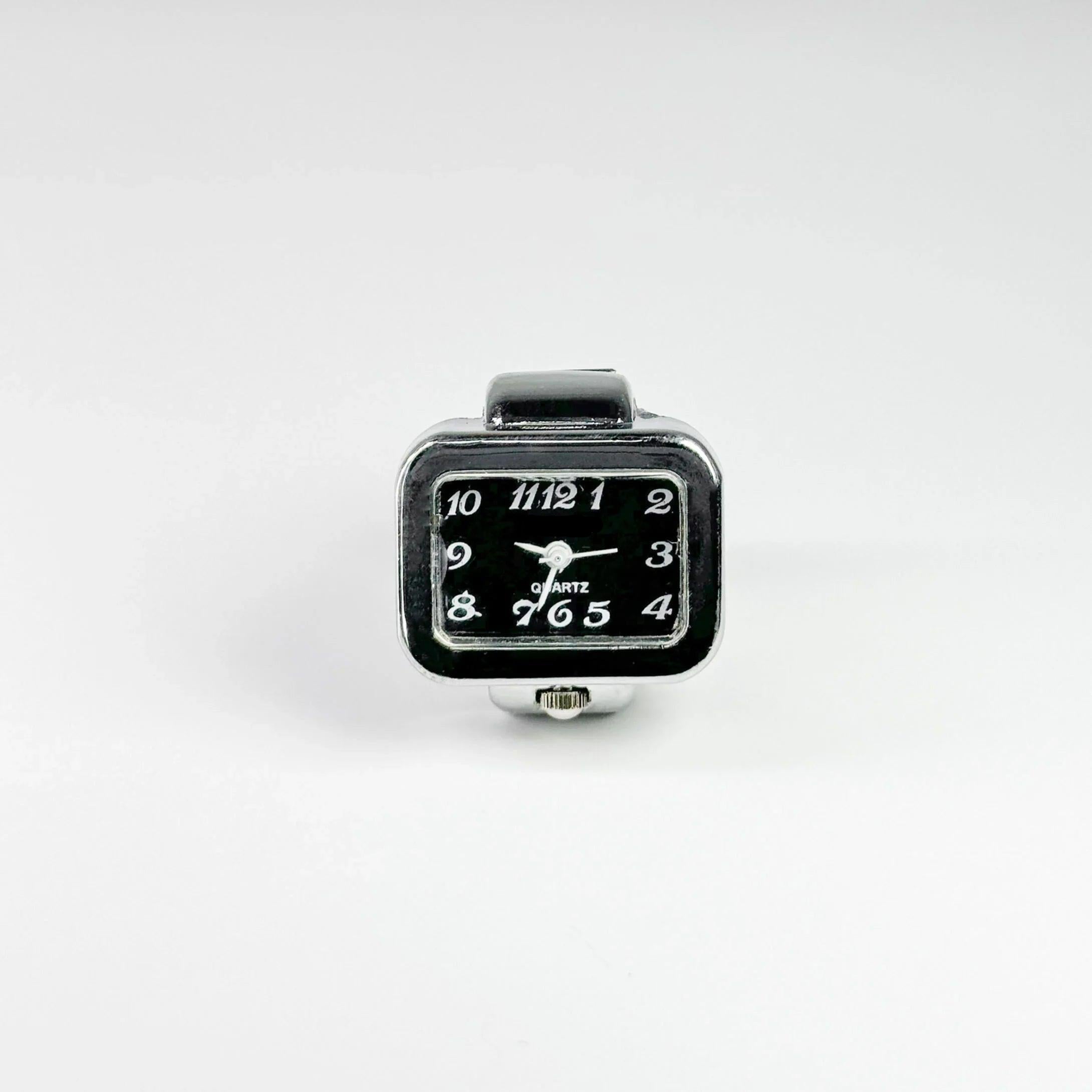 Vintage Watch Ring I Silver Black